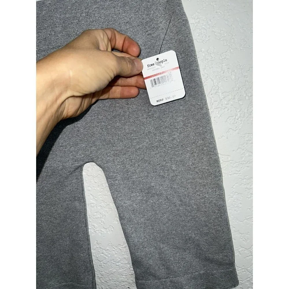 Free People Seamless Bike Short High Rise Heather Gray Shorts Size XS/S NWT B - Picture 5 of 8